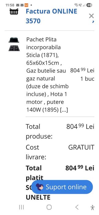 Vând set plită si hota