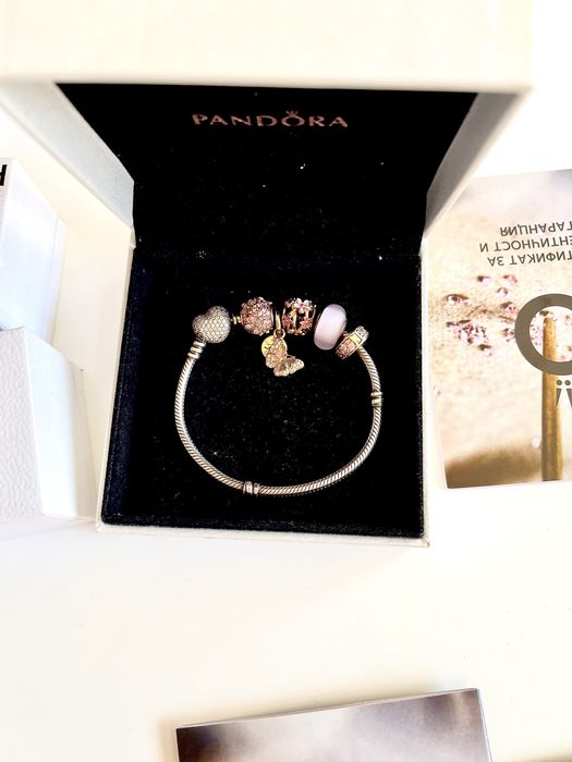 Pandora rose golg гривна