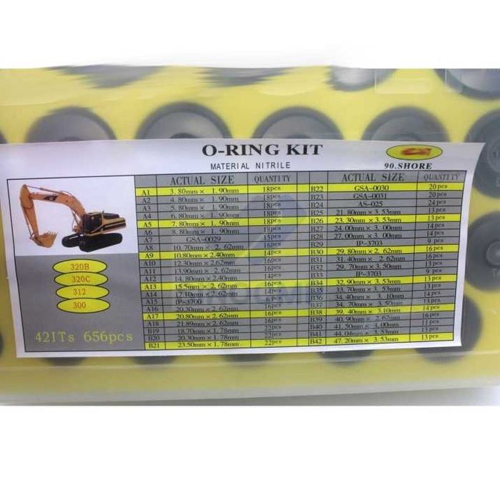 O пръстени комплект в кутия CAT - 656бр