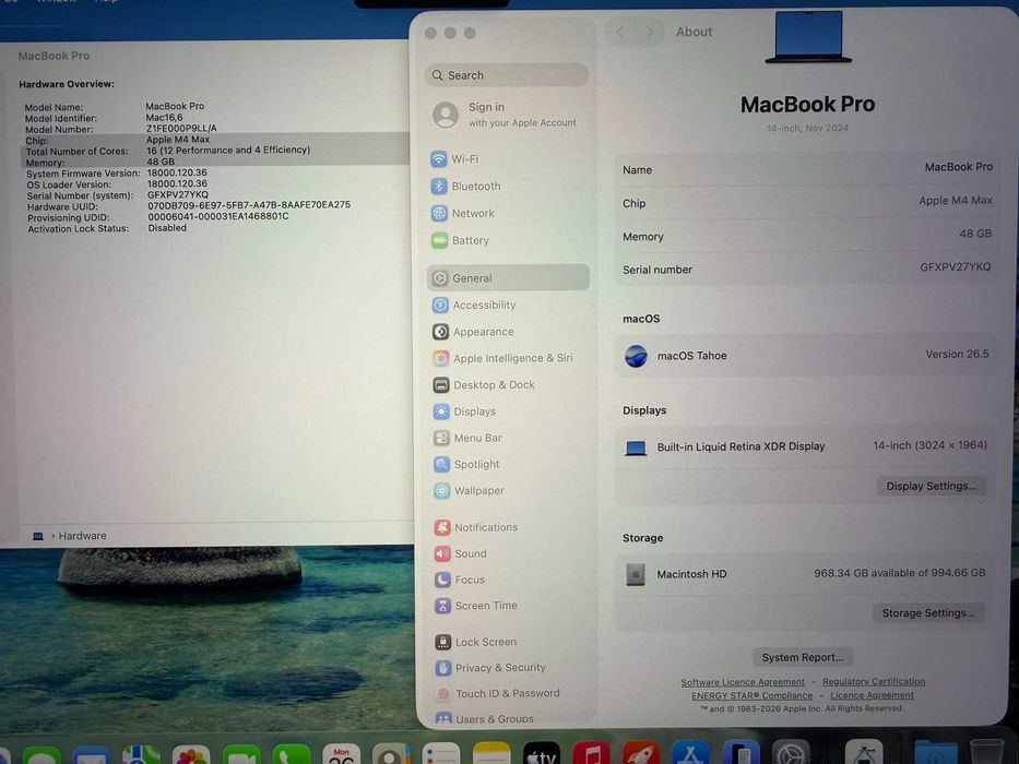 MacBook Pro 14" M4 MAX 16-CPU, 40-GPU, 48GB RAM, 1TB SSD ГАРАНЦИЯ 24.02.2028г. - NANO-TEXTURE DISPLAY
