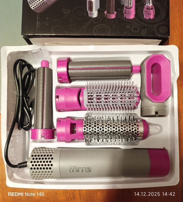 5 в 1 Мултифункционален сешоар, преса и маша за коса Hot Air Styler