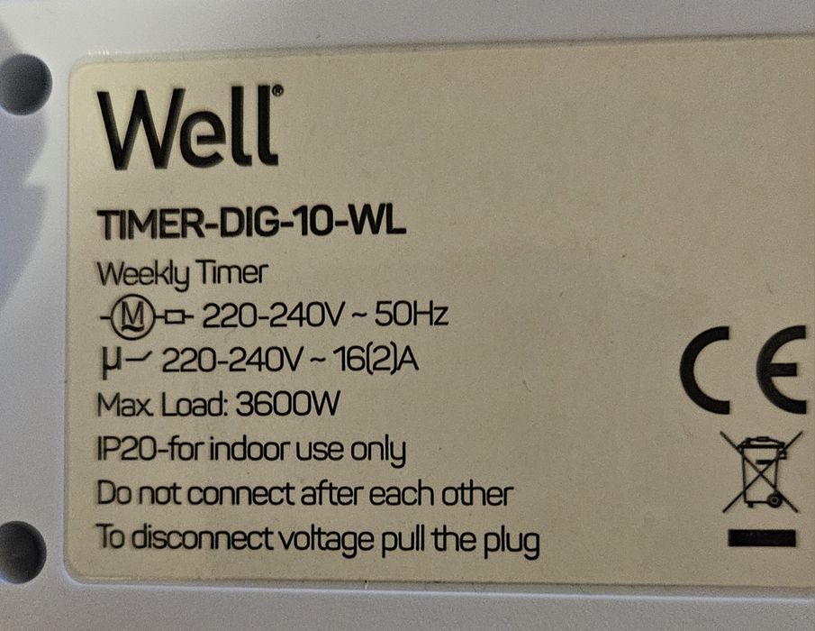 Priza programabila Well 3600w
