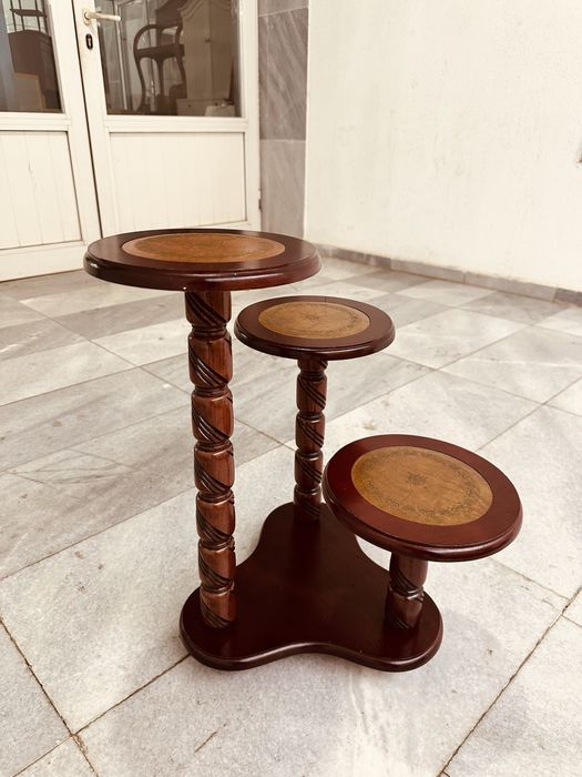 Ретро дървена поставка / цветарник – скандинавски стил, внос от Дания