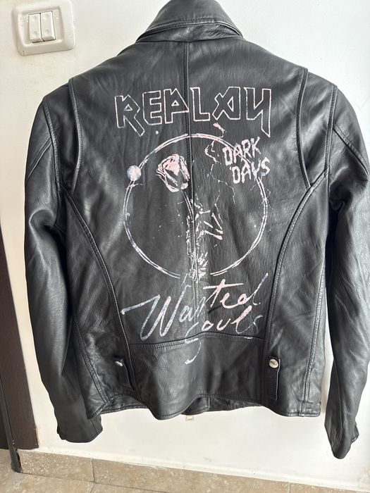 Geacă Piele Naturală REPLAY „Dark Days” Ediție Limitată Damă • Made in Italy • Mărimea S • Stare Top!