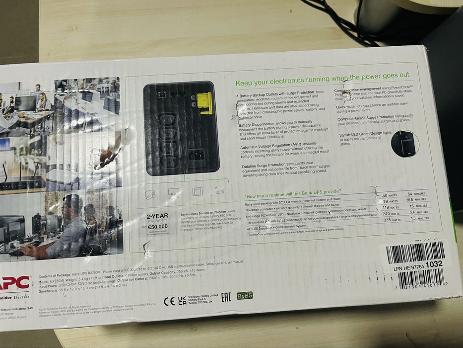 Sursa Neintreruptibila 750VA - APC Back UPS BX750MI