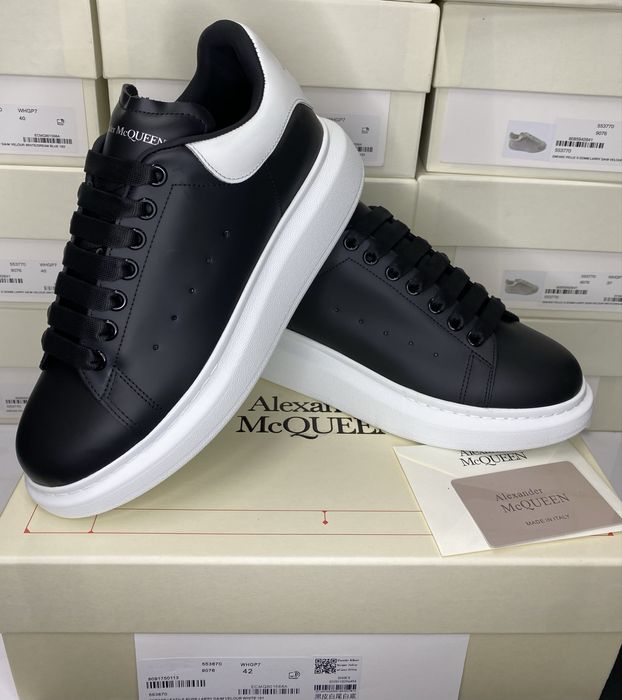 Alexander McQueen Negru Piele Full Box Marimi 41 42 43 44 45 46 Made Italy