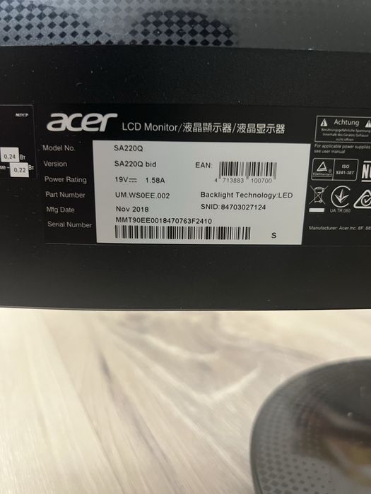 Монитор acer fullhd