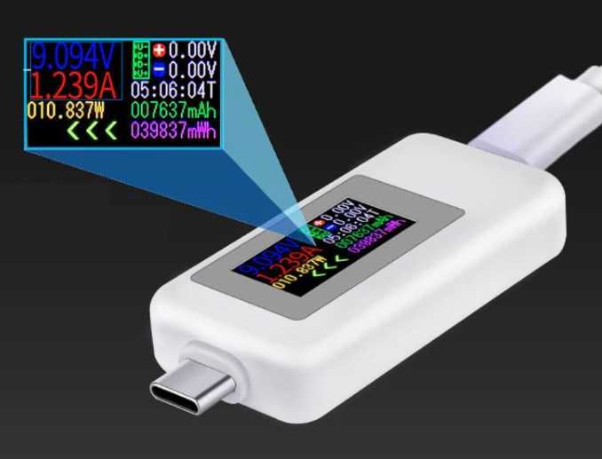 Продам новый в упаковке USB тестер Type-C до 5A и 150 W