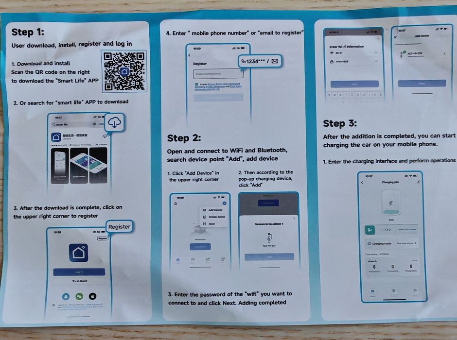 Charger EV Wi- fi, 1.8~3.7Kw, programabil, Byd,Tesla,BMW, Spring etc