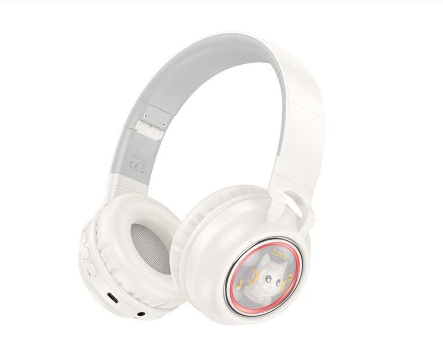 Casti Wireless HOCO W50 Kids Cute Cat A2DP Alb