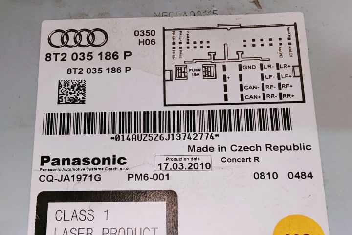 Radio CD 8T2035186P Audi A5 8T (facelift)