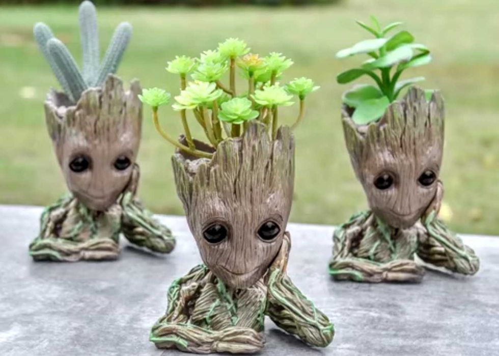 Кашпо Грут Марвел, ваза и горшок для цветов, органайзер