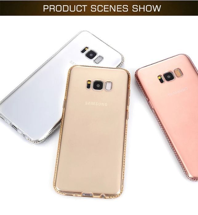 Husa Silicon cu pietricele pt. Samsung Galaxy S8 / S9