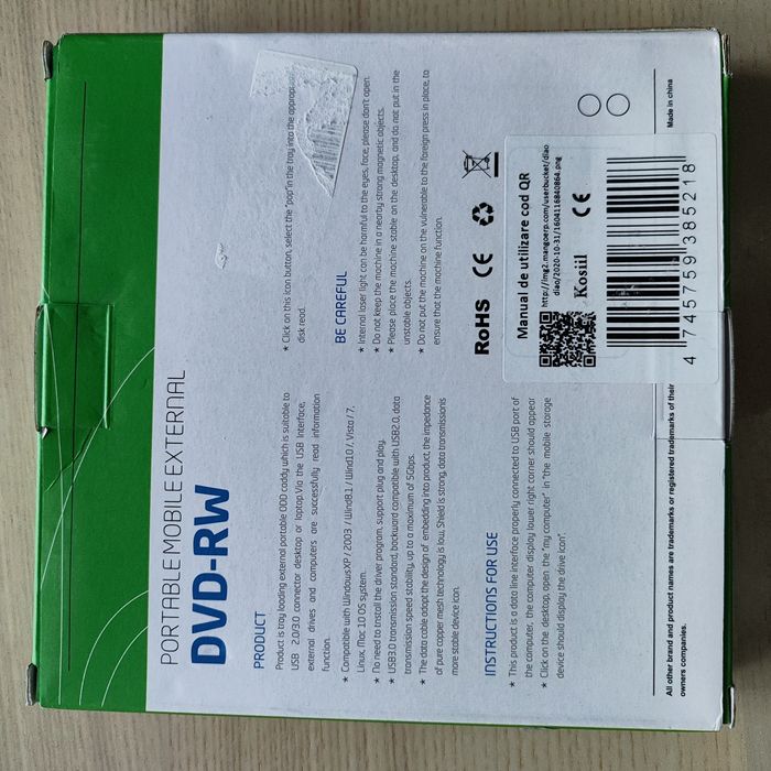 DVD extern citire scriere