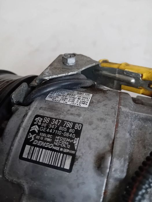 Compresor Clima AC Peugeot 208 308 2008 3008 Citroen C4 Cactus Opel Corsa F 1.2 B HN05 9834779880
