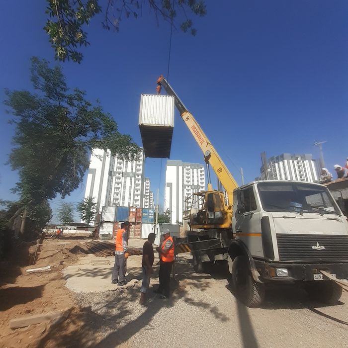 Услуги автокран и шаланда