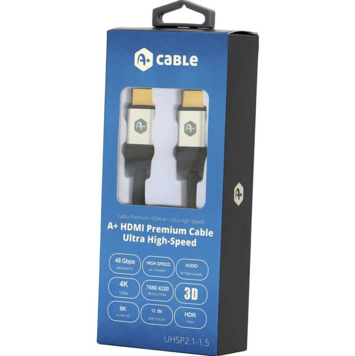 Cablu HDMI 4k , 8k ultra HD, 3D, 120 Hz 7680x4320 48 Gbps 3m