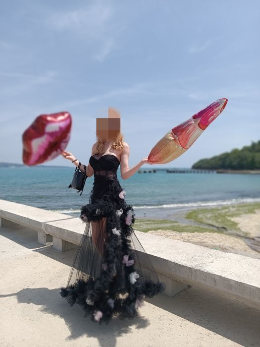 Черна официална рокля