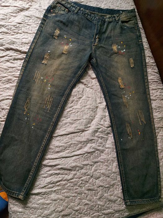 Дънки дамски цветни