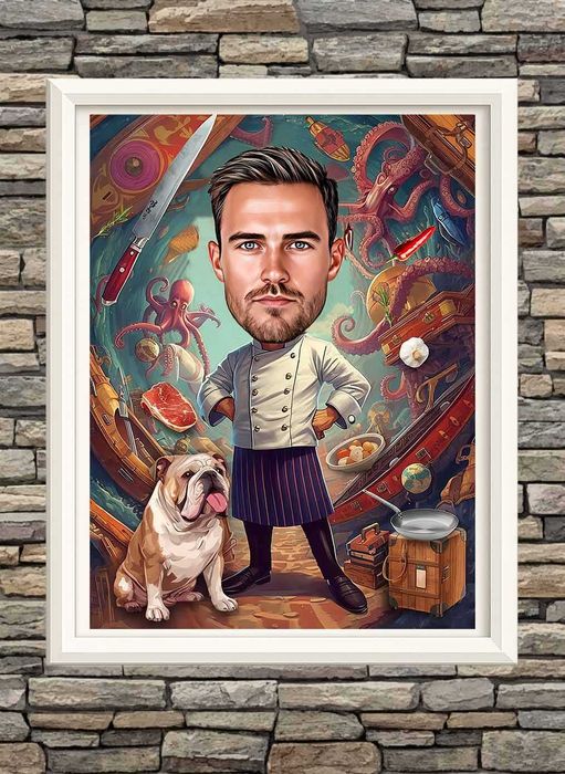 Карикатура по снимка за рожден ден, годишнина или друг повод