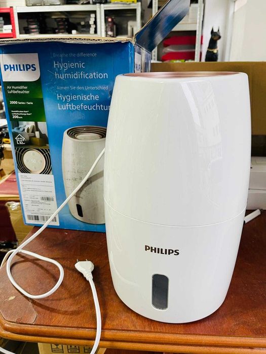 Umidificator Philips HU2716/10, 3 viteze, Rezervor 2 l, 32 mp, Alb