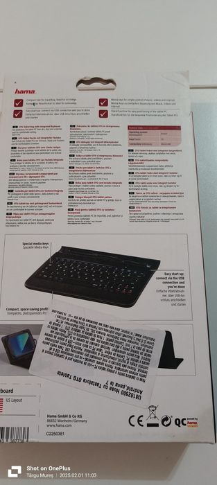 Husa cu Tastatura OTG Tableta Android, până la 7'