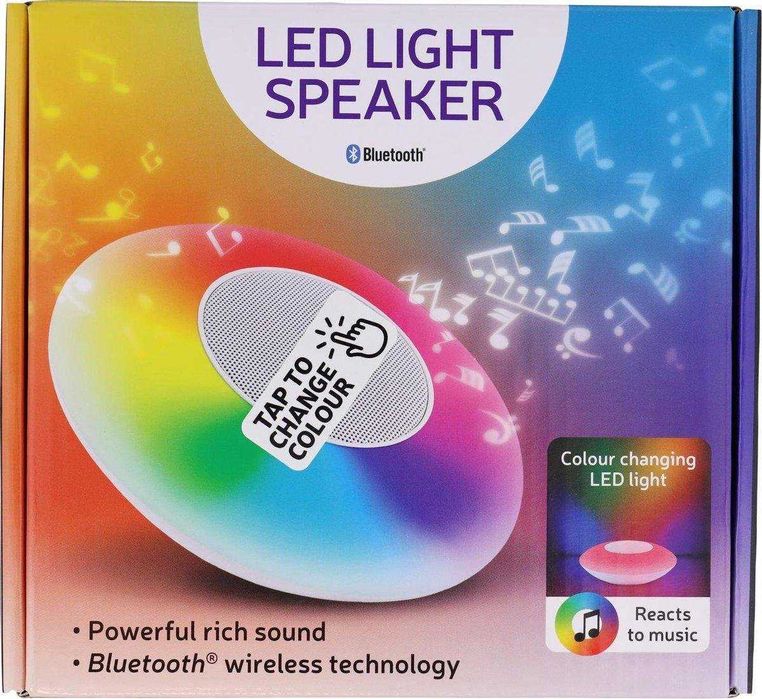 Многоцветна лампа/ блутуут колона от LED Light Speaker