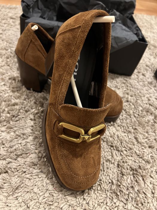 Pantofi dama, maro, piele intoarsa, marime: 35, RIZZOlI