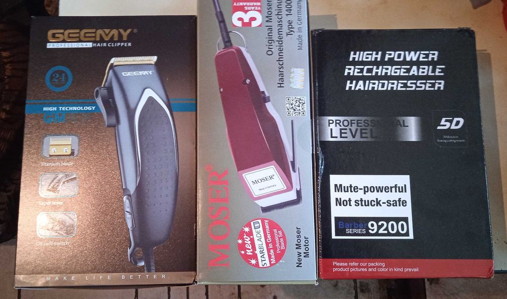 Машинки для стрижки разных брендов