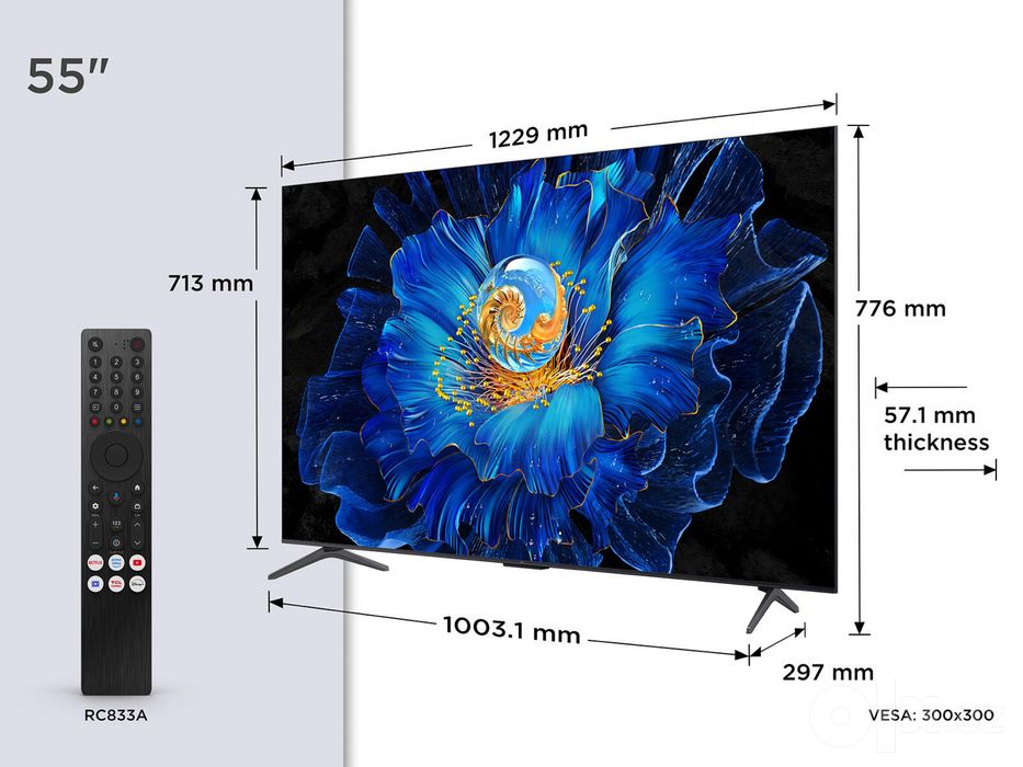 Телевизор TCL 55 C6KS 4K QD-MiniLED 144Hz Google Tv Доставка бесплатно
