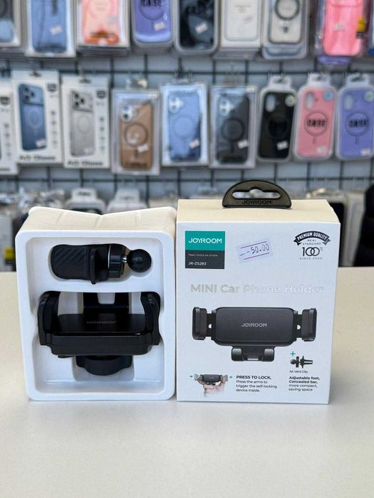 Suport Auto Joyroom cu prindere pentru grila, 4.7inch - 6.7inch, Negru