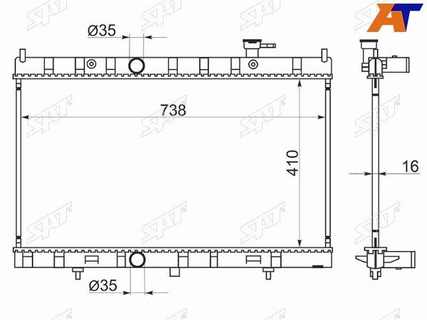 Радиатор Nissan X-trail