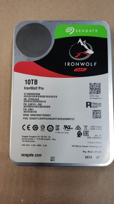 Seagate 10 ТБ Внутренний жесткий диск IronWolf