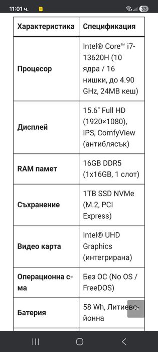 Чисто нов лаптоп