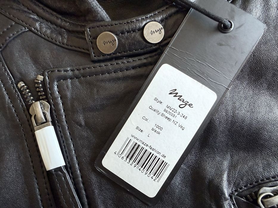 Maze Biker Leather Jacket ОРИГИНАЛНО мъжко яке естествена кожа - M-L