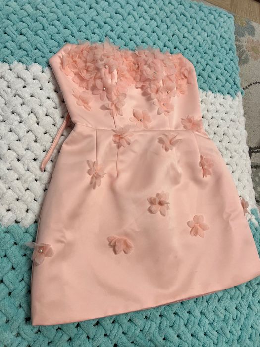 Прасковена рокля с корсет