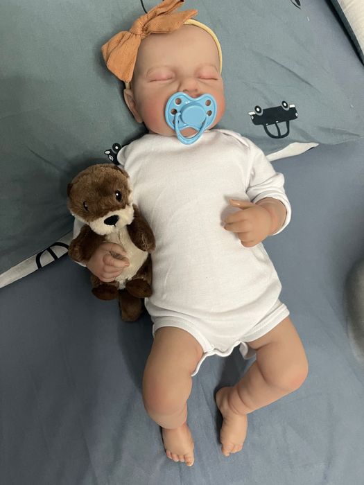 Papusa bebelus reborn nou nascut cadou iepuras