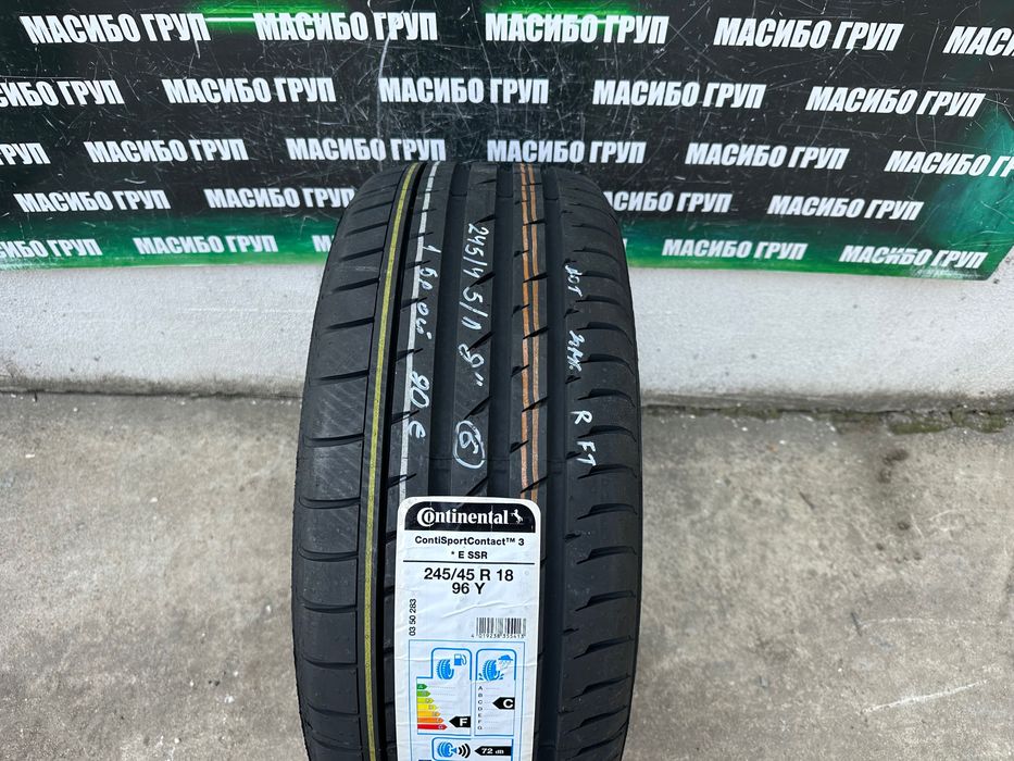 Нова гума летна гуми 245/45/18” Continental ContiSportContact 3E SSR,RFT