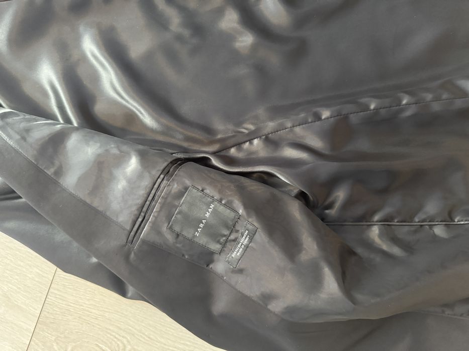 Sacou Zara Man Original - Tailored Fit - Negru Lucios