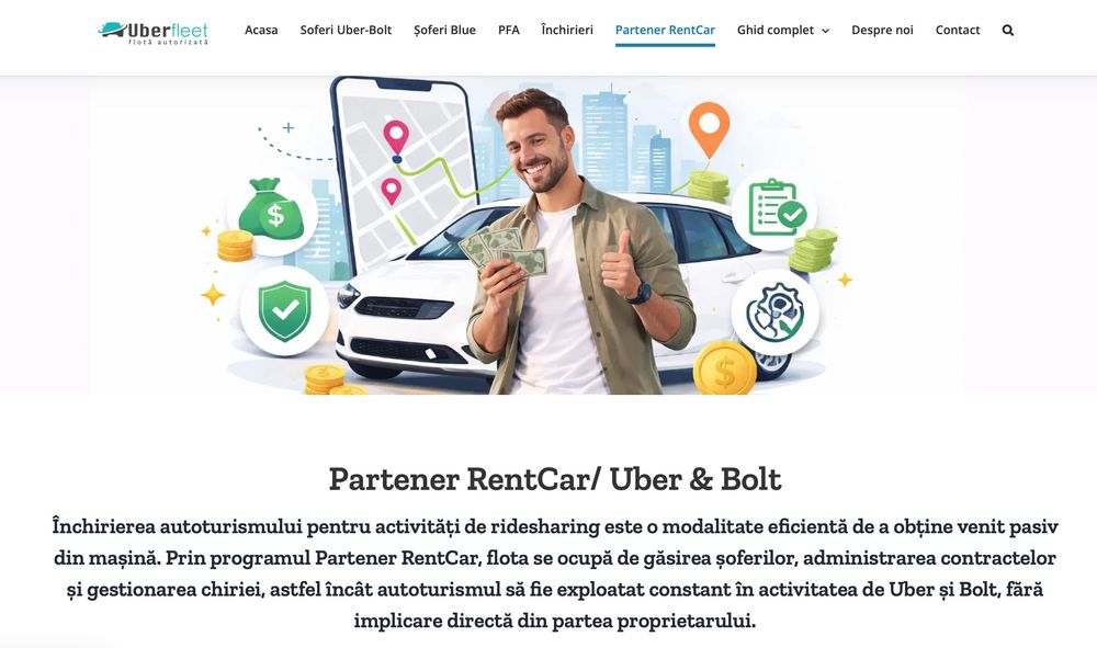 Ai o mașină disponibilă? O poți închiria pentru ridesharing