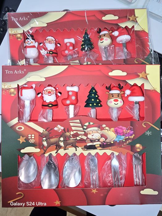 Коледни прибори за хранене