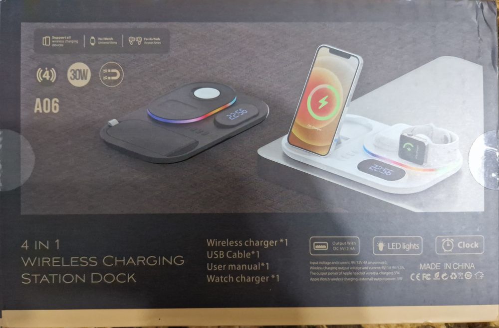 Wireless Charger Dock 4 in 1