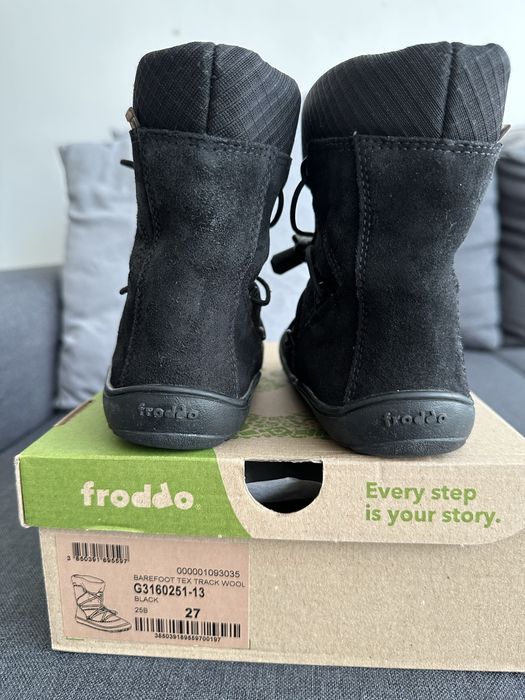 Детски зимни боти Froddo Barefoot Tex Track Wool, номер 27