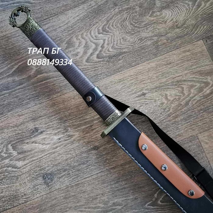 Остър и масивен меч за две ръце Shuangshou Jian става и за Мачете