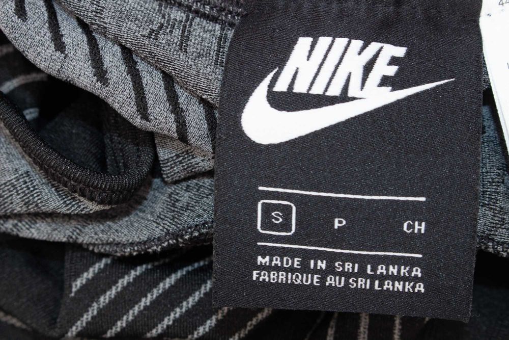 Nike Air Оригинална дамска рокля безшевна черно сива лого S