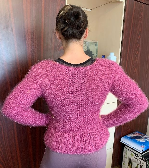 Pulover tricotat Ani fucsia