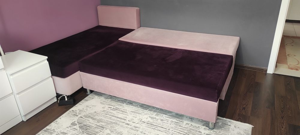 Разтегателен ъглов диван с лява лежанка