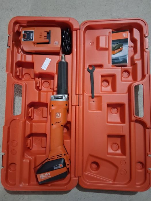 Set Polizor Drept FEIN AGSZ 18-90 Select+ Acumulator+ Încărcător+L-BOXX