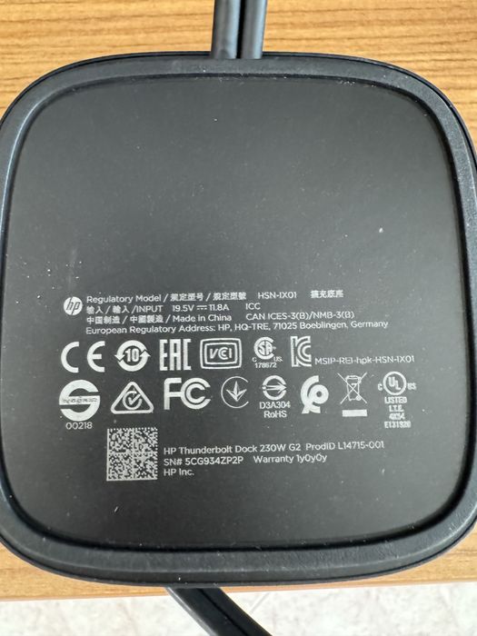 HP Thunderbolt G2 230w Докинг станция