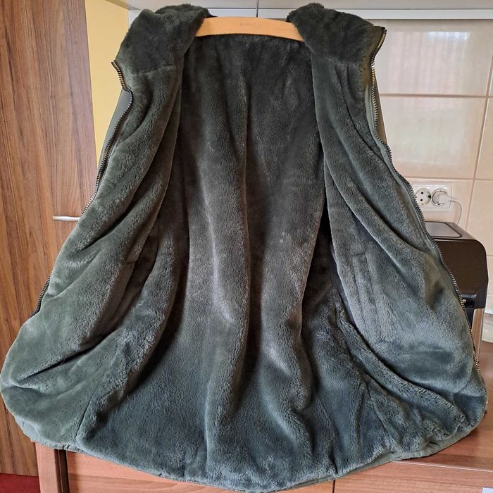 Geacă de iarnă pentru femei, parka, verde kaki
